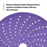 3M 737U 31483 Cubitron II Hookit Clean Sanding Abrasive Disc, 6 in, 320+, Purple (7100141496) (200 Pack) - 4