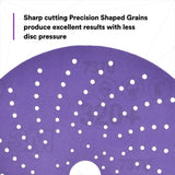 3M 737U 31483 Cubitron II Hookit Clean Sanding Abrasive Disc, 6 in, 320+, Purple (7100141496) (50 Pack) - 4