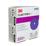3M 737U 31483 Cubitron II Hookit Clean Sanding Abrasive Disc, 6 in, 320+, Purple (7100141496) (200 Pack) - 6
