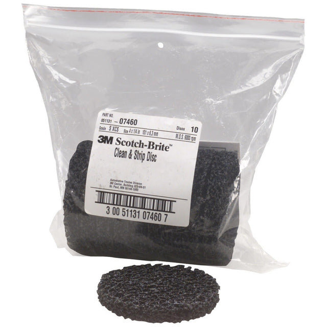 3M 07460 Scotch-Brite Clean and Strip Disc, 4 in x 1/4 in, S XCS (7100141886) (30 Pack)