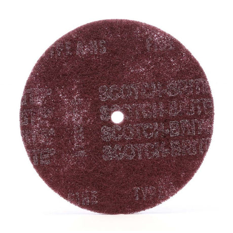 3M HS-DC High Strength Surface Conditioning Disc, 4 in x 1/2 in A Very Fine, Maroon for Cleaning and Deburring (7100143478) (150 Pack)