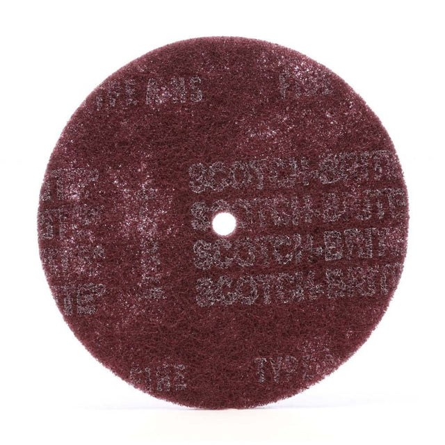 3M HS-DC High Strength Surface Conditioning Disc, 4 in x 1/2 in A Very Fine, Maroon for Cleaning and Deburring (7100143478) (150 Pack)