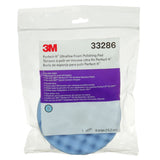 3M 33286 Ultrafine Foam Polishing Pad, Blue, Double Sided Waffle Face, 6 in for Automotive (7100145279) (6 Pack)