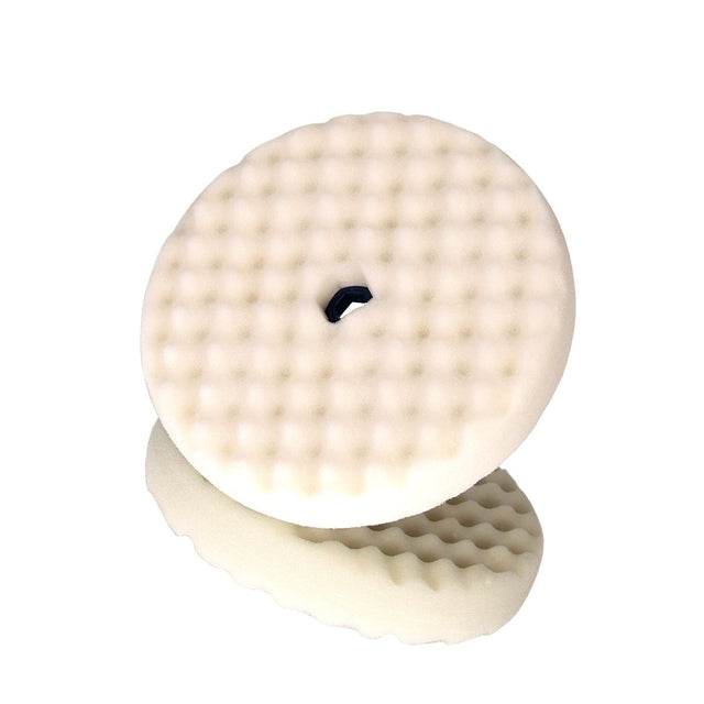 3M Perfect-It Hookit Foam Compounding Pad, Waffle, Medium, White, 8 in, 2-Sided (05706) (7100145280) (6 Pack)