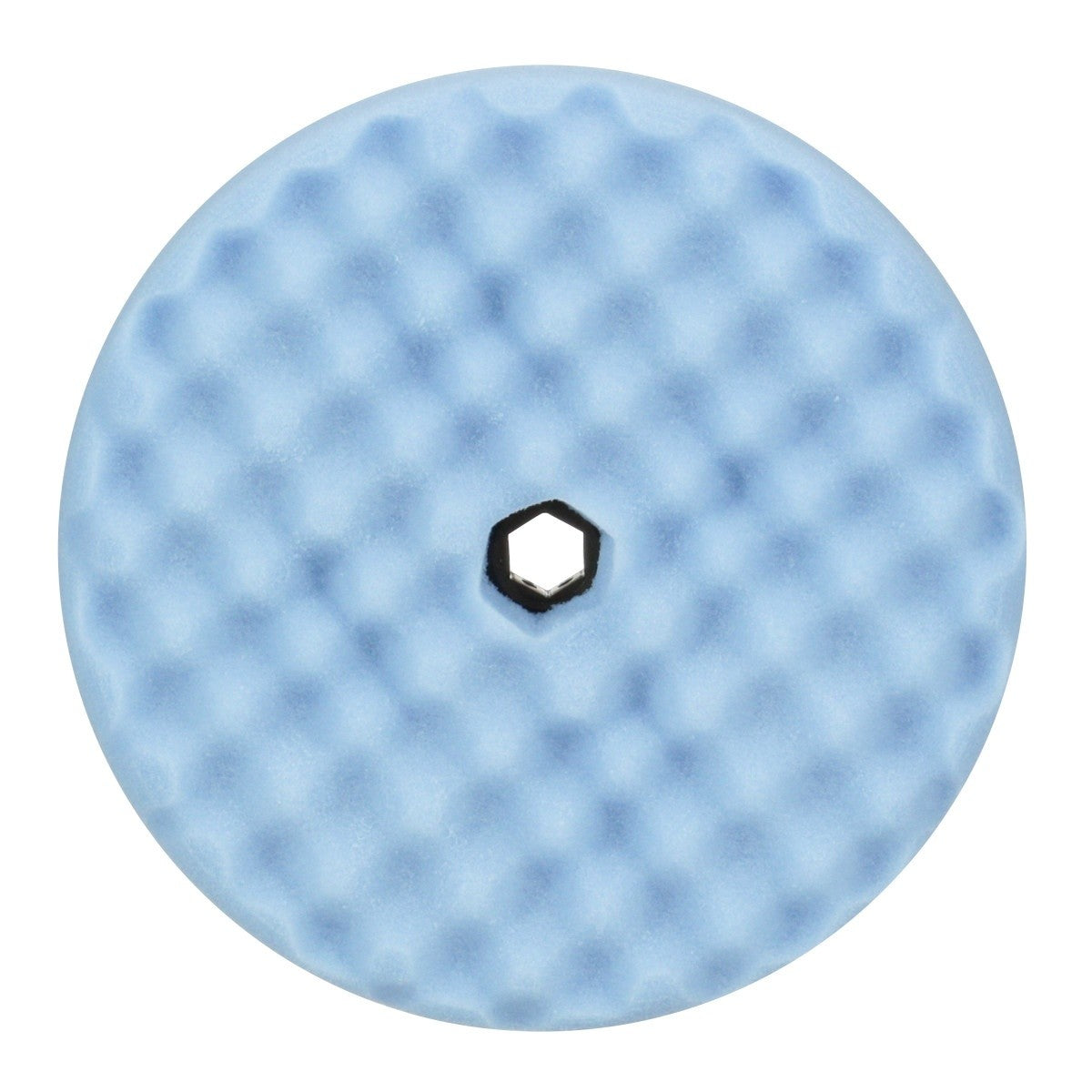3M 05708 Hookit Ultrafine Foam Polishing Pad, Double Sided Quick Connect, Waffle Face, Blue, 8 in (7100145281) (6 Pack) - 2