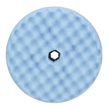 3M 05708 Hookit Ultrafine Foam Polishing Pad, Double Sided Quick Connect, Waffle Face, Blue, 8 in (7100145281) (6 Pack) - 2
