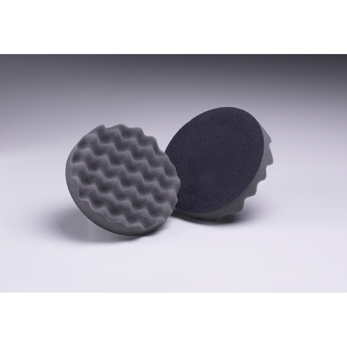 3M 05707 Foam Polishing Pad, Waffle Face, Double Sided, Quick Connect, Black, 8 in (7100145283) (6 Pack) - 2