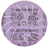 3M 775L Xtract Hookit Clean Sanding Film Disc, 320+, Purple, 5 in, Die 500LG (7100145363) (250 Pack)