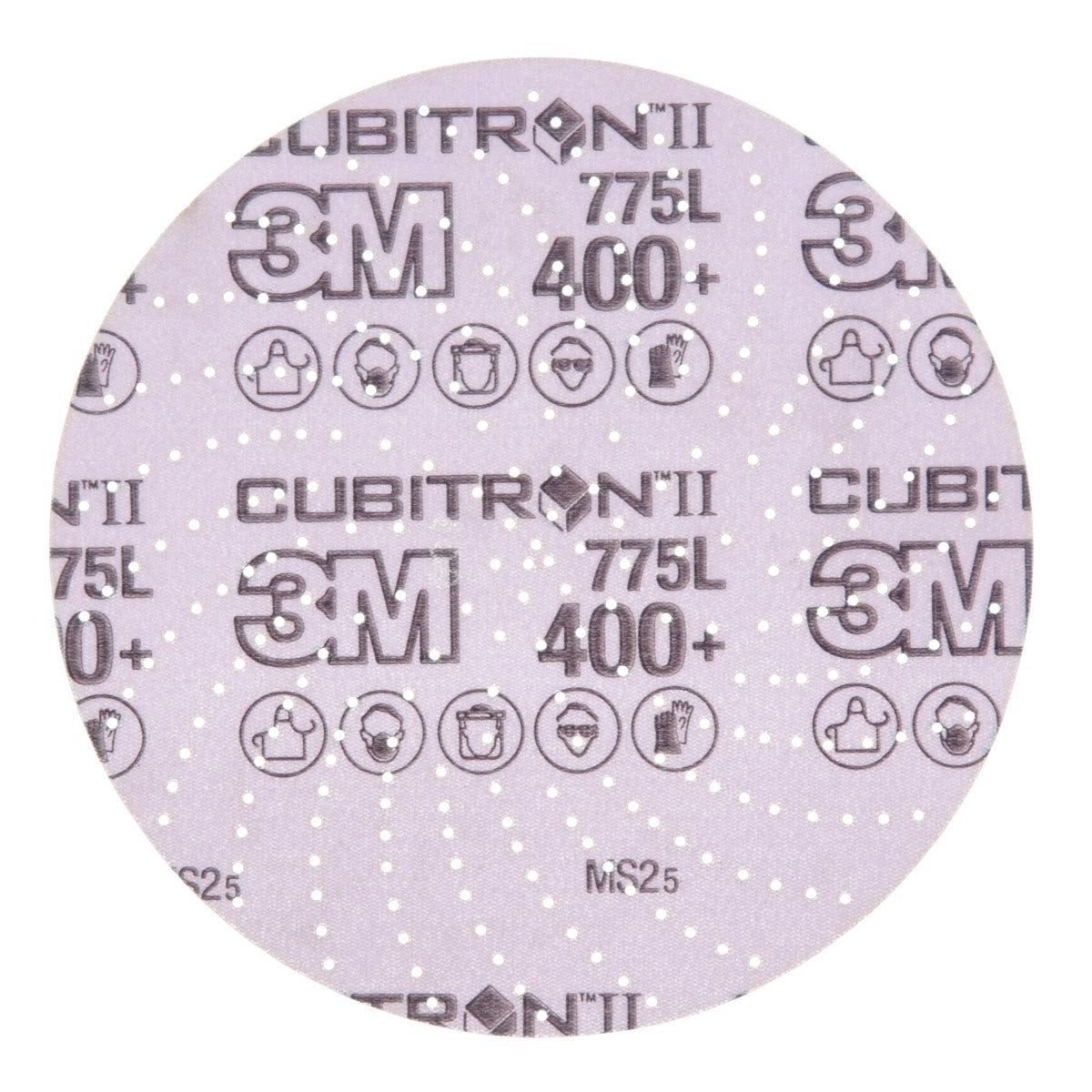 3M 775L Cubitron II Hookit Film Disc, 400 Plus, Purple, 6 in, Die 600LG (7100145455) (250 Pack)