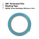3M Perforated Trim Masking Tape, 10 mm Hard Band, Blue, 50.8 mm x 10 m (06349) (7100145501) (6 Pack) - 2