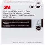 3M Perforated Trim Masking Tape, 10 mm Hard Band, Blue, 50.8 mm x 10 m (06349) (7100145501) (6 Pack) - 4