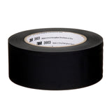 3M 3903 Vinyl Duct Tape, Black, 2 in x 50 yd, 6.5 mil, Individually Wrapped (7100145924) (24 Pack) - 2