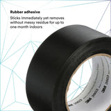 3M 3903 Vinyl Duct Tape, Black, 2 in x 50 yd, 6.5 mil, Individually Wrapped (7100145924) (24 Pack) - 9