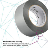3M Vinyl Duct Tape 3903 Gray 2 in x 50 yd 7.3 mil Roll (3903) (7100145925) (24 Pack) - 2