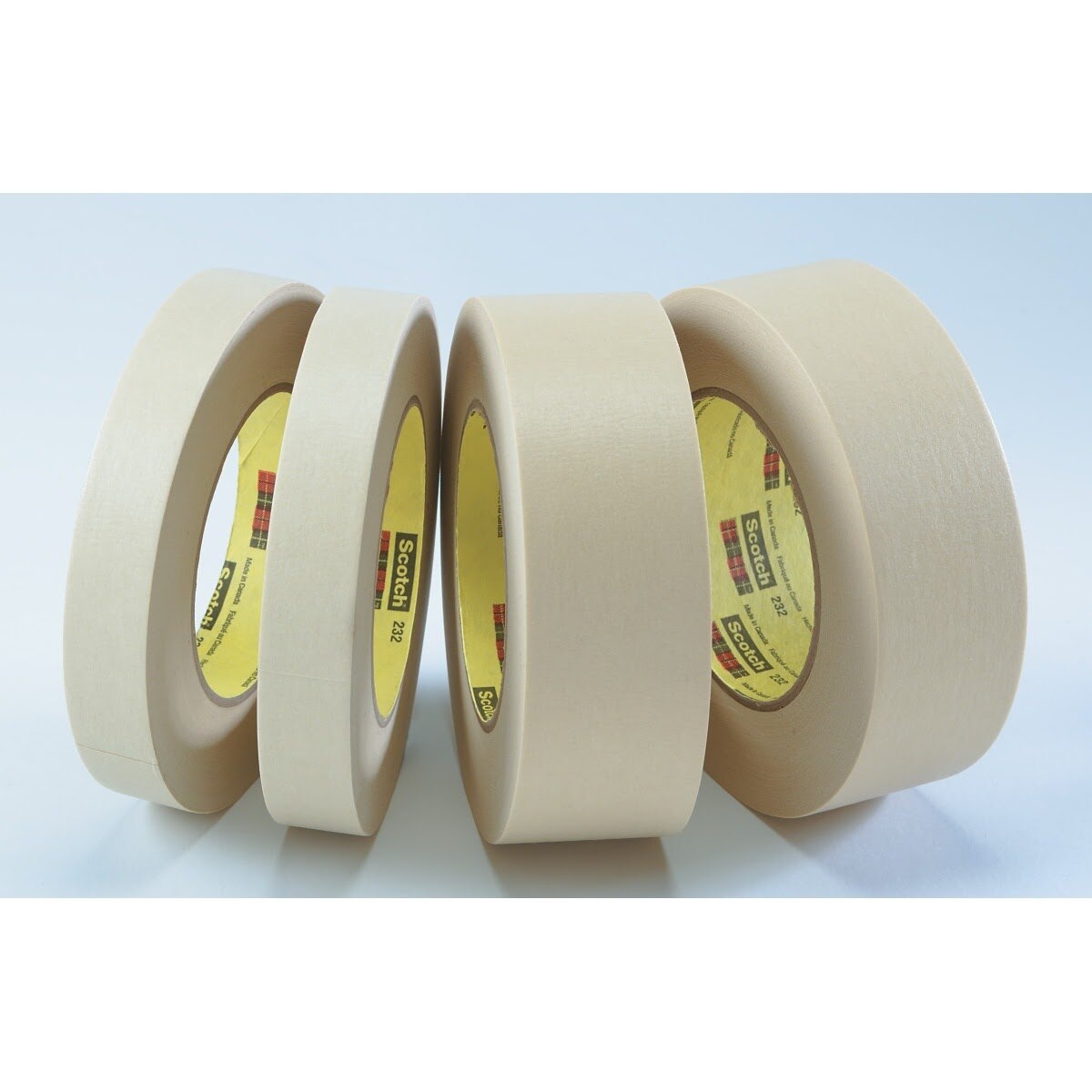 3M 232 High Performance Masking Tape, Tan, 2 in x 60 yd, 6.3 mil (7100146008) (24 Pack) - 3