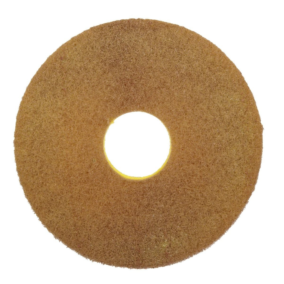 3M Scotch-Brite Clean and Shine Pad, Super Fine, Brown, 12 in, Center Hole (7100147921) (5 Pack)