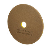 3M 09553 Scotch-Brite Clean and Shine Floor Pad, Brown, Super Fine, 22 in, Center Hole (7100147996) (5 Pack) - 4