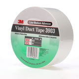 3M 3903 Vinyl Duct Tape, White, 2 in x 50 yd, 7.3 mil, Individually Wrapped (7100148262) (24 Pack) - 3