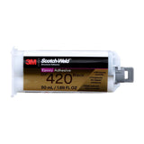 3M 7100148731 Scotch-Weld Epoxy Adhesive DP420 Black Two-Part Structural Adhesive, 20-Minute Work Life, High Impact and Fatigue Resistance Duo-Pak (50 mL) - 3