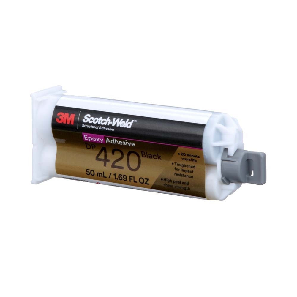 3M 7100148731 Scotch-Weld Epoxy Adhesive DP420 Black Two-Part Structural Adhesive, 20-Minute Work Life, High Impact and Fatigue Resistance Duo-Pak (50 mL) - 5