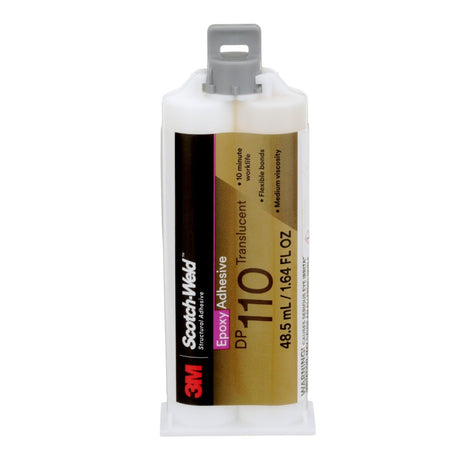 3M DP110 Scotch-Weld Epoxy Adhesive Duo-Pak Cartridge, Translucent, 48.5 mL (110) (7100148762) (12 Pack)