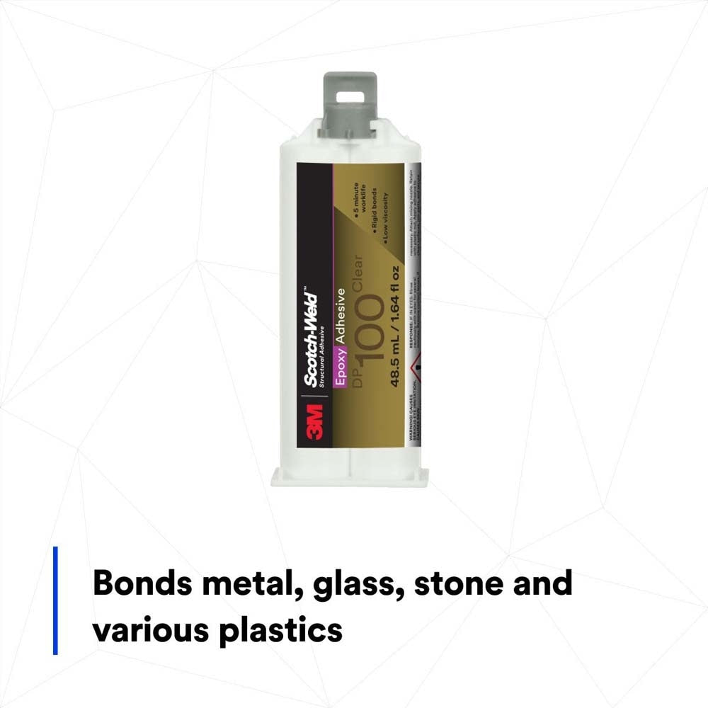 3M DP100 Scotch-Weld Epoxy Adhesive Duo-Pak, Clear (7100148763) - 4