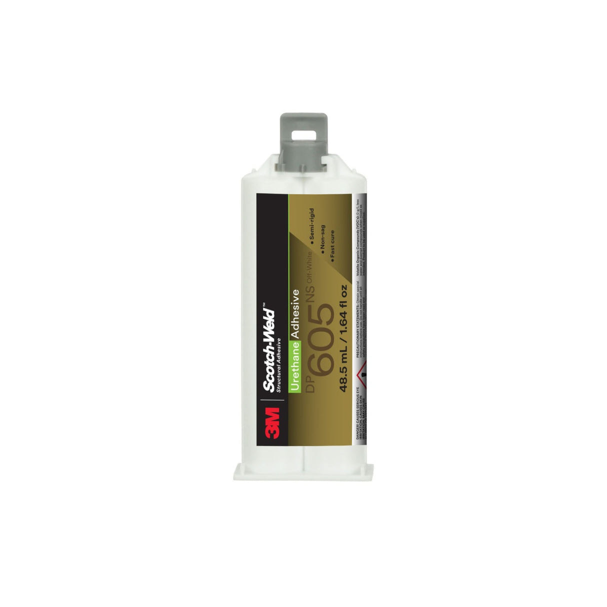 3M 605 Scotch-Weld Urethane Adhesive DP605NS, Off-White, 48.5 mL Duo-Pak (605NS) (7100148767) (12 Pack)