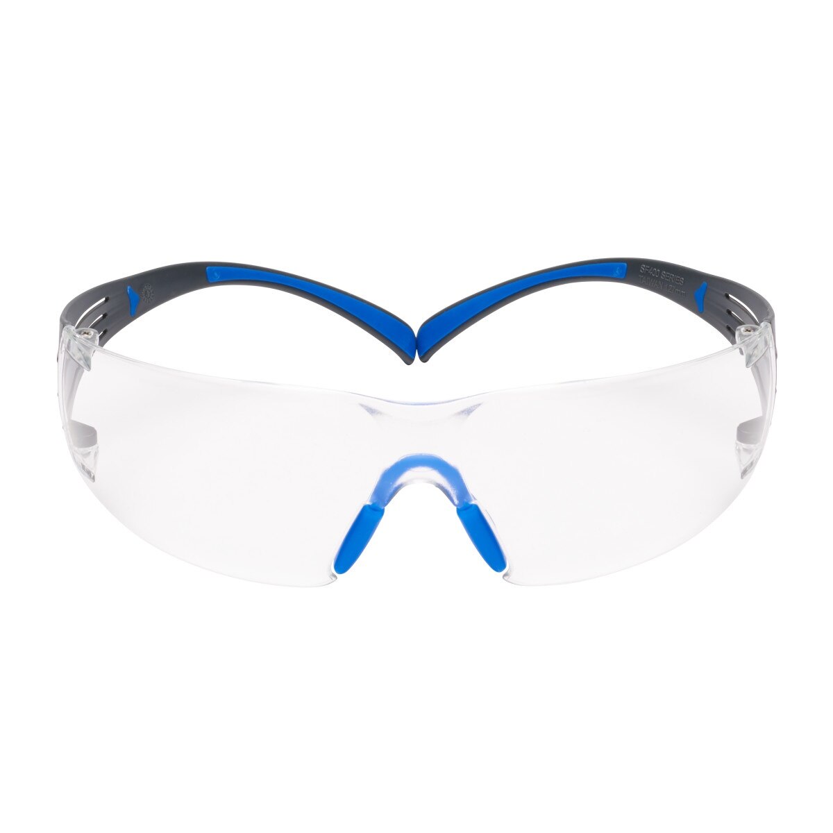 3M SF401SGAF-BLU SecureFit Safety Glasses, Clear Lens, Blue/Gray Frame, ANSI Z87.1 (7100150838) (20 Pack)