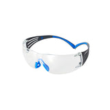 3M SF401SGAF-BLU SecureFit Safety Glasses, Clear Lens, Blue/Gray Frame, ANSI Z87.1 (7100150838) (20 Pack) - 3