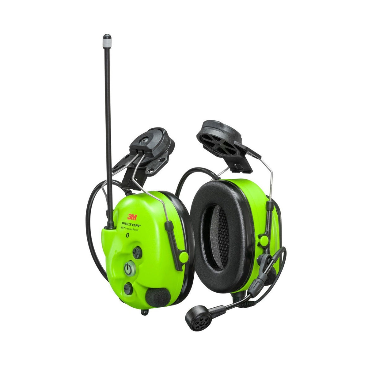 3M MT73H7P3E4D10NA GB WS LiteCom Pro III Hard Hat Attached Headset with Built-In Two-Way Radio, Bluetooth and Environmental Listening (7100153110)