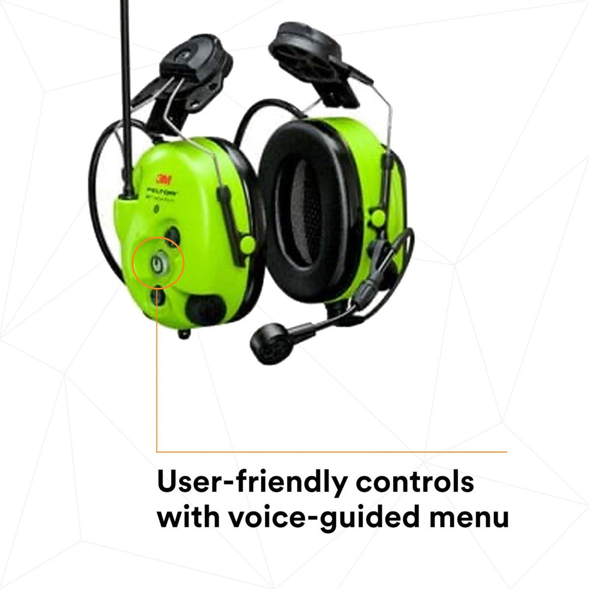 3M MT73H7P3E4D10NA GB WS LiteCom Pro III Hard Hat Attached Headset with Built-In Two-Way Radio, Bluetooth and Environmental Listening (7100153110) - 4