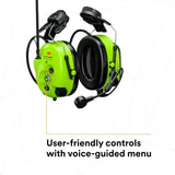 3M MT73H7P3E4D10NA GB WS LiteCom Pro III Hard Hat Attached Headset with Built-In Two-Way Radio, Bluetooth and Environmental Listening (7100153110) - 4