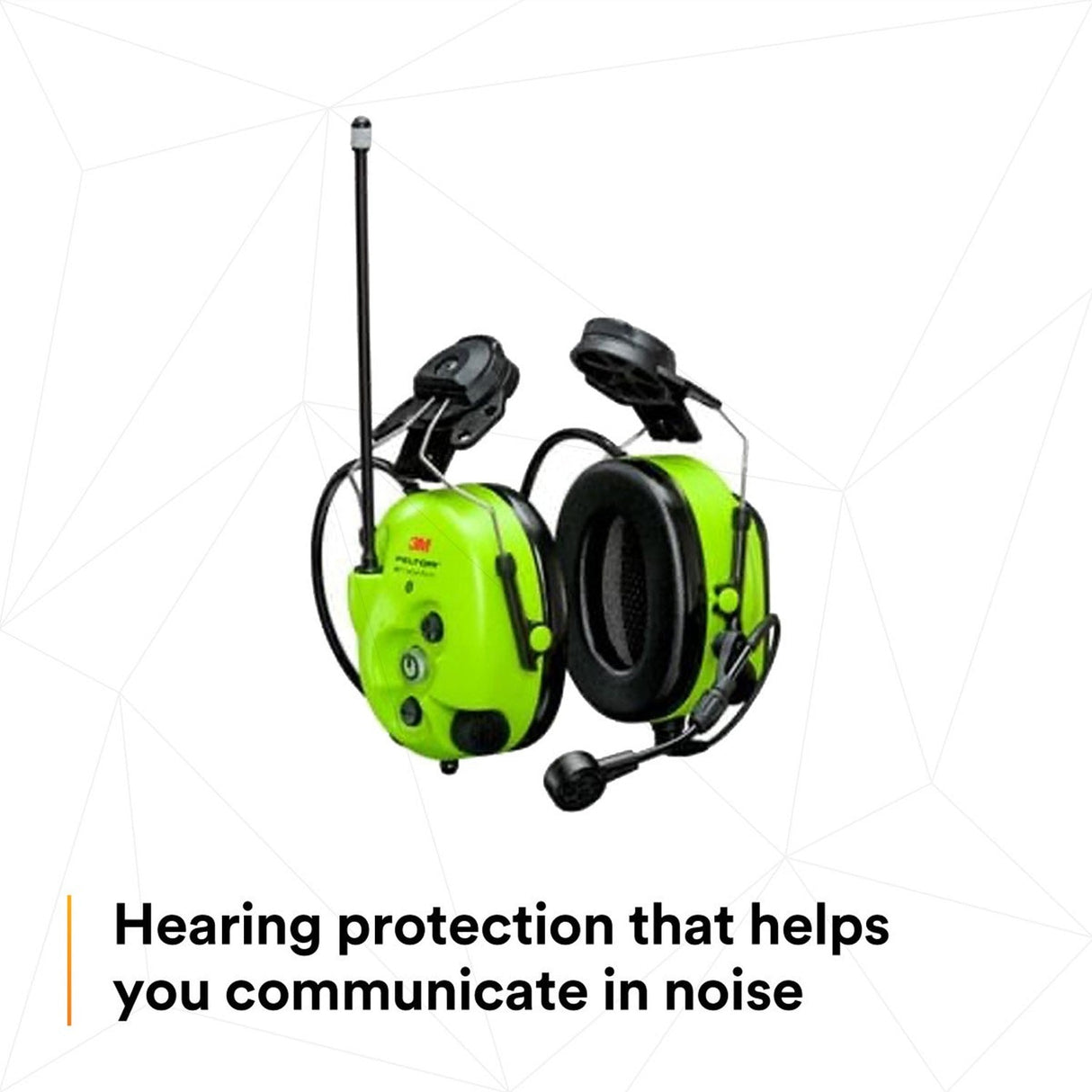 3M MT73H7P3E4D10NA GB WS LiteCom Pro III Hard Hat Attached Headset with Built-In Two-Way Radio, Bluetooth and Environmental Listening (7100153110) - 6