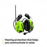 3M MT73H7P3E4D10NA GB WS LiteCom Pro III Hard Hat Attached Headset with Built-In Two-Way Radio, Bluetooth and Environmental Listening (7100153110) - 6