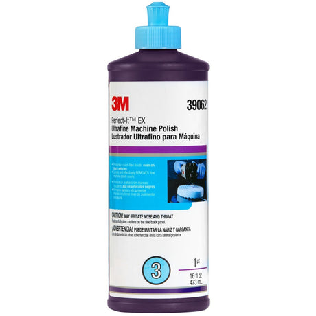 3M Perfect-It EX Ultrafine Machine Polish, 1 pt (16 fl oz / 473 mL) (39062) (7100153717) (6 Pack)