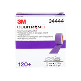 3M 737U 34444 Cubitron II Hookit Clean Sanding Sheet Roll, Multi Hole, 120 Plus, Purple, 70 mm x 12 m (7100155338) (5 Pack) - 5
