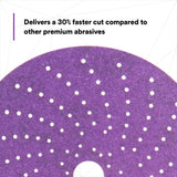 3M 31372 Cubitron II Hookit Clean Sanding Abrasive Disc, 6 in, 120+ Grit, Purple (7100155360) (200 Pack) - 3