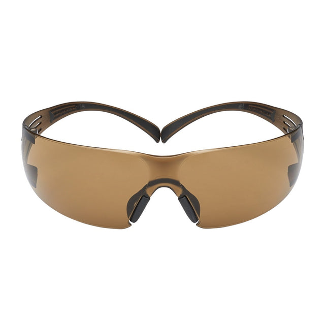 3M SF405SGAF-BLA 1334251 SecureFit Safety Glasses, Black/Brown, Brown Scotchgard Anti-fog Lens (7100155940) (20 Pack)