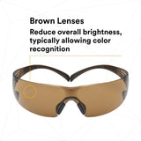 3M SF405SGAF-BLA 1334251 SecureFit Safety Glasses, Black/Brown, Brown Scotchgard Anti-fog Lens (7100155940) (20 Pack) - 6