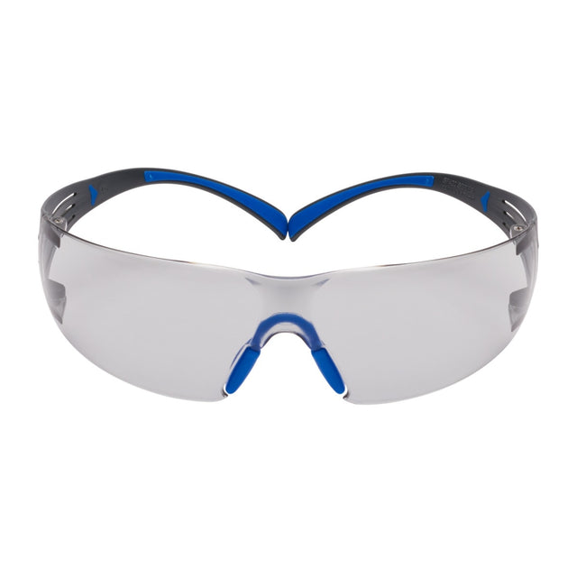3M SF407SGAF-BLU SecureFit Safety Glasses, 400 Series, ANSI Z87.1, Indoor/Outdoor Gray Lens, Blue/Gray Frame, Anti-Fog Anti-Scratch (7100156103) (20 Pack)