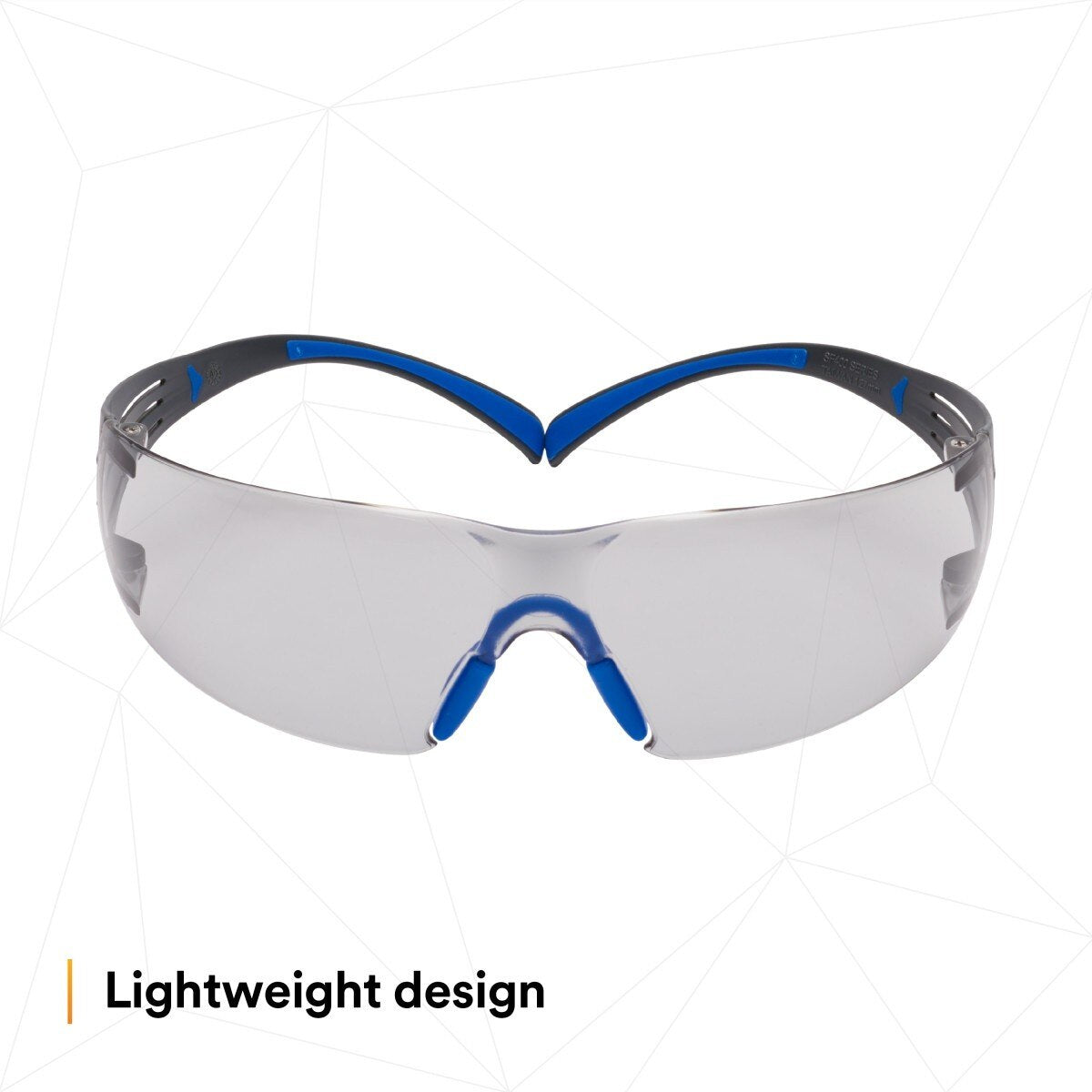 3M SF407SGAF-BLU SecureFit Safety Glasses, 400 Series, ANSI Z87.1, Indoor/Outdoor Gray Lens, Blue/Gray Frame, Anti-Fog Anti-Scratch (7100156103) (20 Pack) - 3