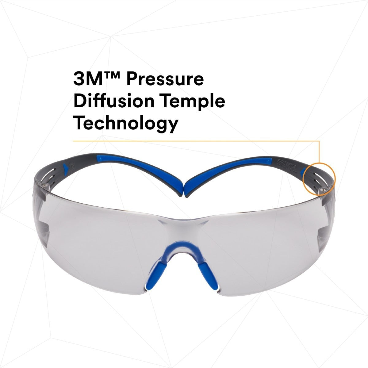 3M SF407SGAF-BLU SecureFit Safety Glasses, 400 Series, ANSI Z87.1, Indoor/Outdoor Gray Lens, Blue/Gray Frame, Anti-Fog Anti-Scratch (7100156103) (20 Pack) - 4