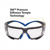 3M SF401SGAF-BLU-F SecureFit 400 Safety Glasses, Clear Polycarbonate Lens with Anti-Fog Anti-Scratch, Blue/Gray Frame, Removable Foam Gasket, ANSI Z87 Eye Protection (7100156104) (20 Pack)