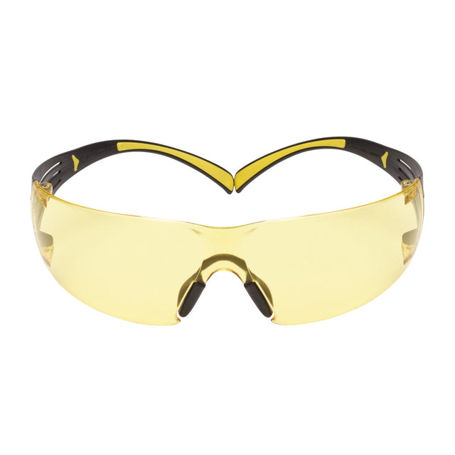 3M SF403SGAF-YEL SecureFit Scotchgard Safety Glasses, Amber Lens, Yellow/Black Frame, Anti-Fog, Anti-Scratch, ANSI Z87 (SF403SGAF-YEL) (7100158219) (Case of 20) (20 Pack)