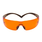 3M SF406SGAF-BLA SecureFit Safety Glasses, Orange Lens, Brown/Black Frame, Anti-Fog Anti-Scratch, ANSI Z87 (7100158220) (20 Pack)
