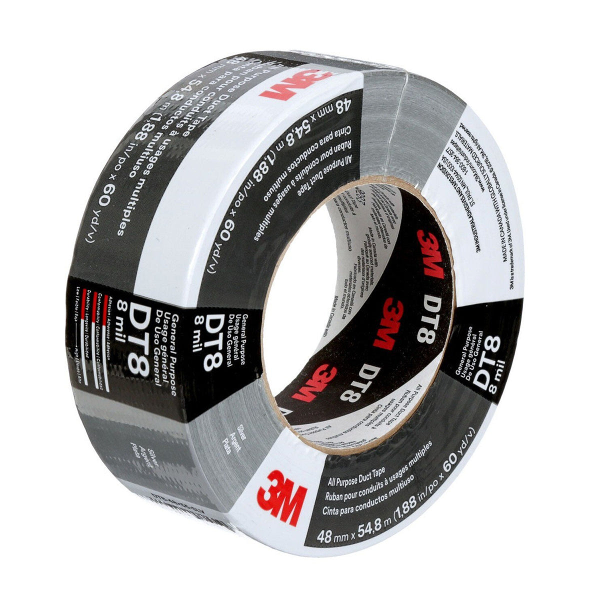 3M DT8 48 mm x 54.8 m, 8 mil, All Purpose Duct Tape - 4