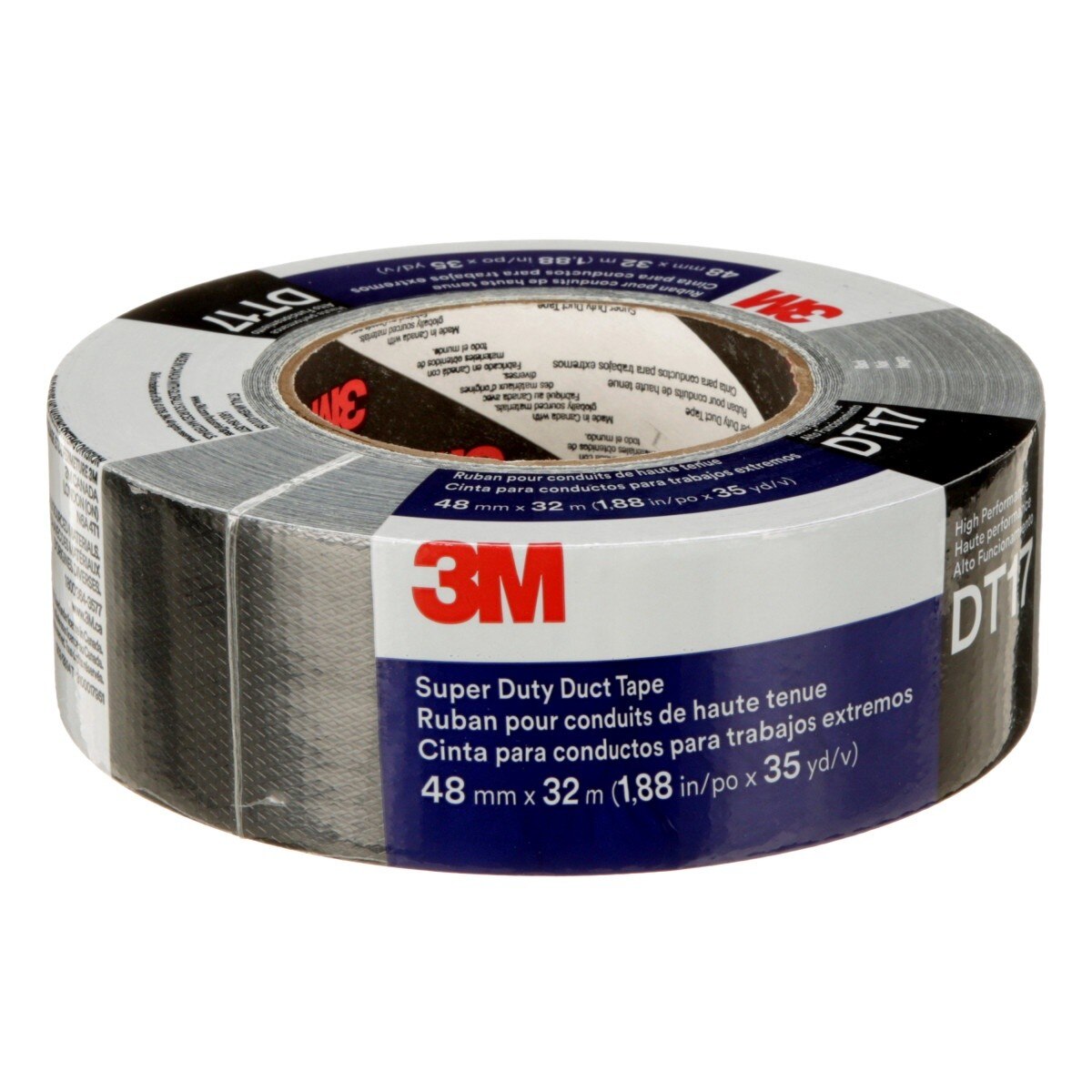 3M DT17 Super Duty Duct Tape, Black, 17 mil, 48 mm x 32 m (7100158390) (24 Pack) - 9