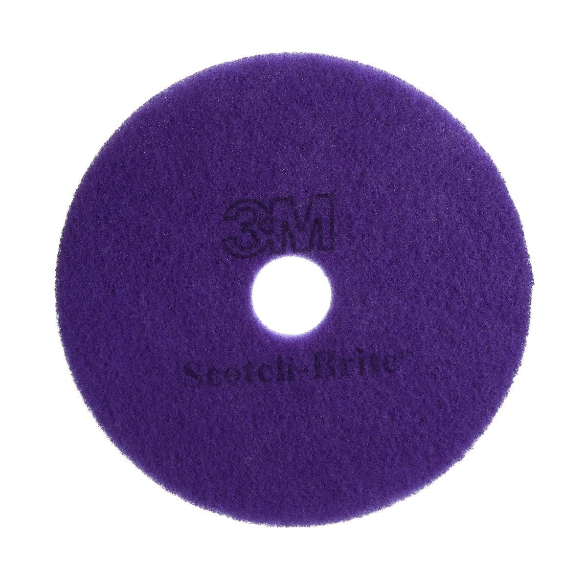 3M DIA-PURPL Scotch-Brite Purple Diamond Floor Pad Plus, Center Hole, Fine, Purple, 27 in (7100159505) (5 Pack)