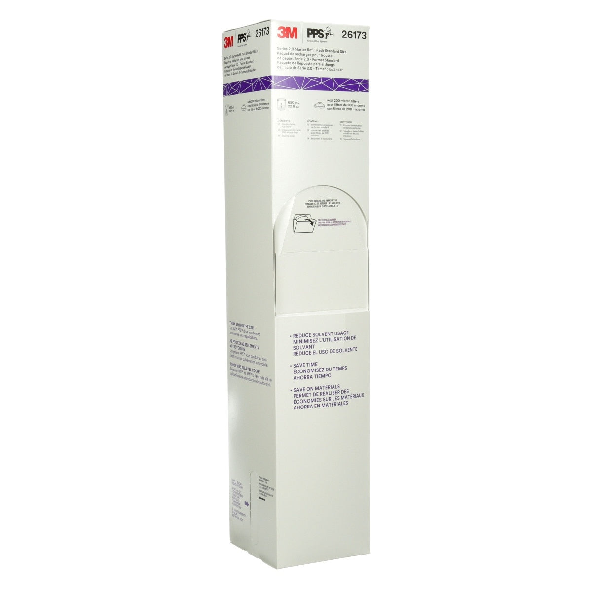 3M 26173 PPS Spray Cup System Refill Kit, Standard, 22 oz, 200 Micron Filter (7100166278) - 2
