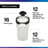 3M 26171 PPS Series 2.0 Paint Spray Gun System Refill Kit with Lids and Liners, Midi, 13.5 oz, 200 Micron Filter (7100166280) (40 Pieces) (2 Pack) - 2
